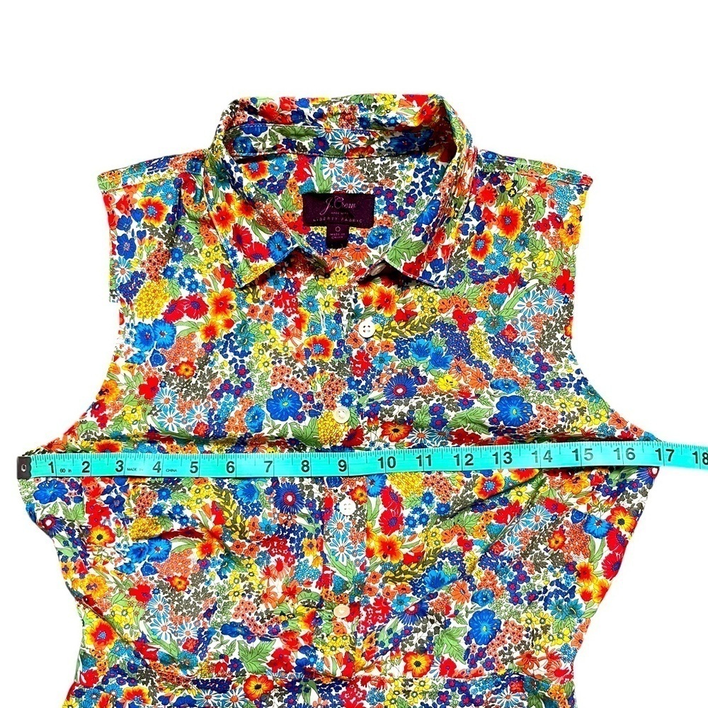 J. Crew Shirtdress in Liberty® Margaret Annie print size 0. - Picture 7 of 10